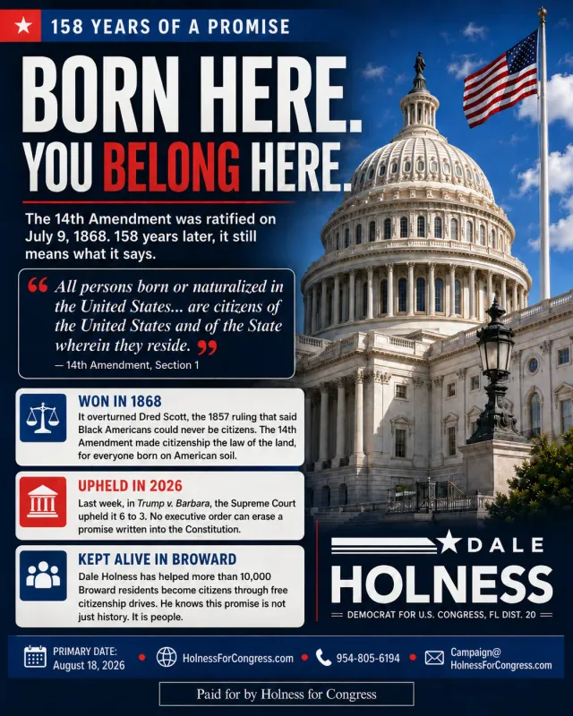 Post marking the anniversary of the 14th Amendment