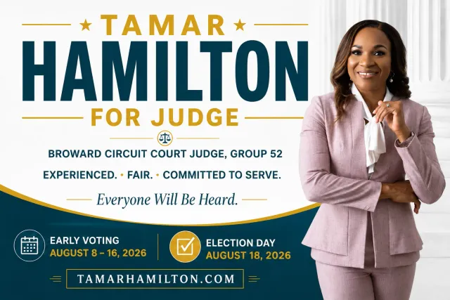 Campaign card front for Tamar Hamilton